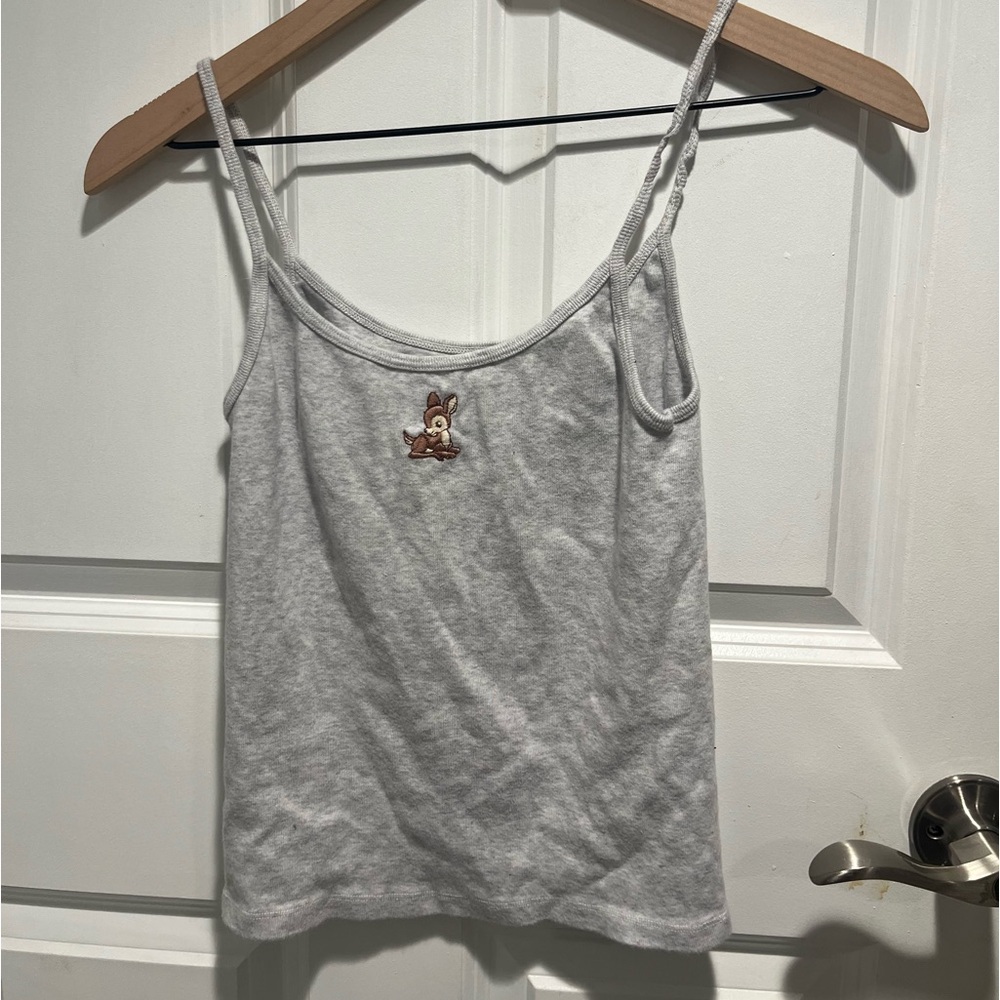 brandy melville tank top grey deer